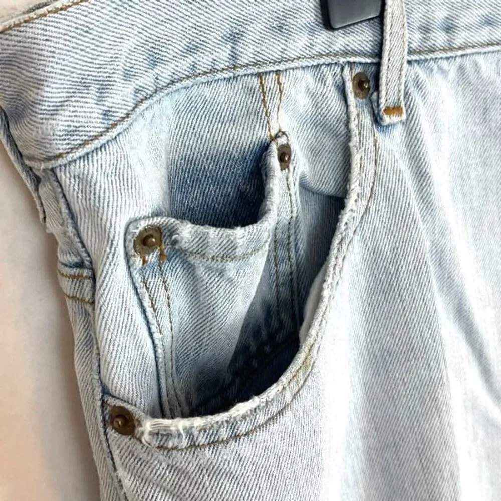 Levi's 505 Jeans Men's W40 L30 Blue‎ Denim Regular Fit Straight Leg Light Wash